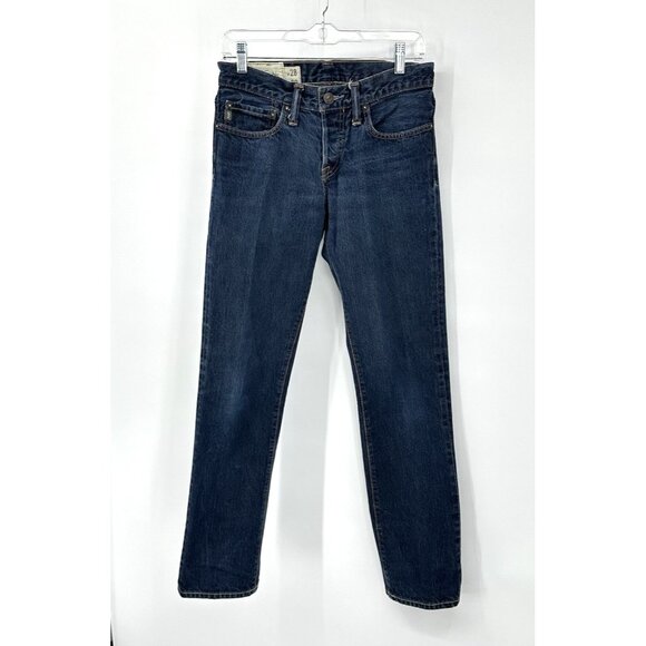 ABERCROMBIE & FITCH jeans slim straight button fly low rise 100% cotton 28 X 30 - Picture 1 of 10